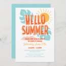 Search for end of school pool party invitations Summer sun party
