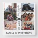 Search for family name clocks Family photo keepsake