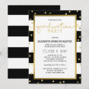 Search for black and white stripe graduation invitations Modern graduation party