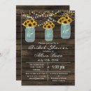 Search for sunflower mason jar bridal shower invitations Country