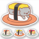 Search for cat sushi stickers Kawaii