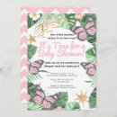 Search for pink and gold butterfly baby shower invitations Whimsical