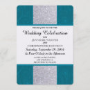 Search for aqua and silver wedding invitations White