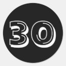 Search for 30 years birthday stickers Black and white