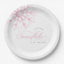 Search for winter baby shower plates Little snowflake