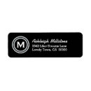 Search for circle monogram return address labels Classic