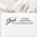 Search for elegant graduation return address labels Black and white