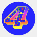 Search for number 4 stickers Colourful