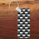 Search for black white checkered key rings Plaid