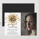 Search for gold sweet 16 invitations Modern