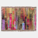 Search for colorful abstract blankets Modern