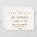 Search for gold snowflake save the dates Christmas party