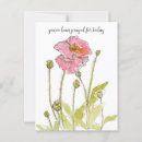 Search for pink poppy postcards Watercolor flowers
