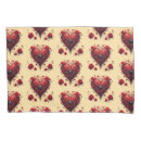 Search for flower design pillowcases Red