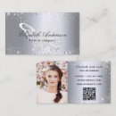Search for butterfly design business cards Silver