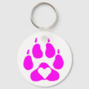 Search for dog paw print key rings Pink