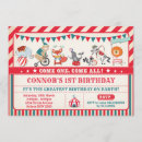Search for circus birthday invitations Retro