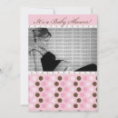 Search for pink polka dot baby shower invitations Polkadots