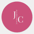 Search for hot pink monogram stickers Elegant