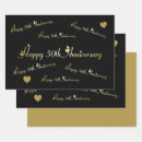 Search for happy anniversary wrapping paper Black