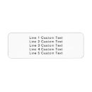 Search for with line return address labels Simple