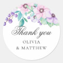 Search for purple flowers wedding stickers Watercolor