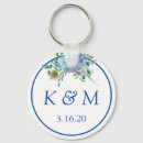 Search for blue floral wedding key rings Watercolor