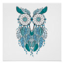 Search for owl feather posters Blue