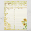 Search for sunflower recipe cards Yellow