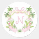 Search for beach monogram stickers Palm tree