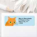 Search for orange tabby cat return address labels Funny