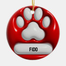 Search for santa paws christmas tree decorations Red