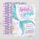 Search for mermaid party invitations Pink and gold mermaid