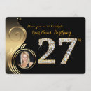 Search for twenty seventh birthday invitations Black