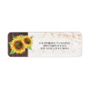 Search for wood and lace return address labels Sunflower