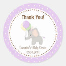 Search for purple elephant baby shower stickers Elephants