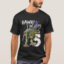 Search for 5th dinosaur birthday tshirts Rex
