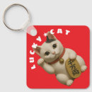 Search for japanese cat key rings Maneki neko
