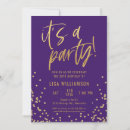 Search for purple and gold 50th birthday invitations Fifty