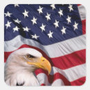Search for bald eagle flag stickers Red