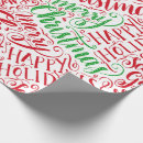 Search for script christmas wrapping paper Red and green