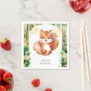 Search for squirrel napkins Watercolor