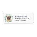 Search for pug dog return address labels Animal