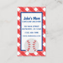 Search for baseball business cards Red