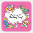 Search for funky birthday stickers Party