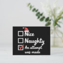 Search for naughty nice postcards Festive