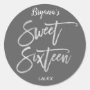 Search for silver sweet sixteen stickers Elegant