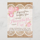Search for burlap and lace birthday invitations Chic