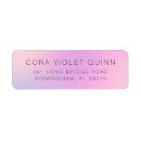 Search for ombre return address labels Purple