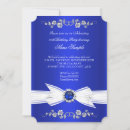 Search for royal blue pearl invitations White